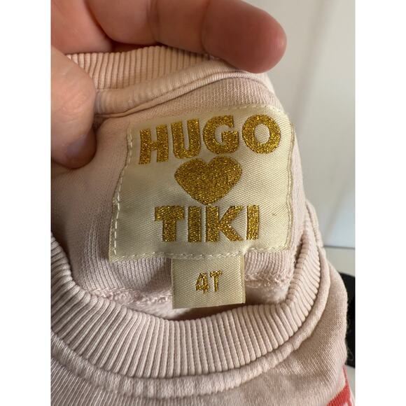 Hugo Loves Tiki Super Hero Crewneck Kids Sweatshirt 4T - Picture 3 of 4